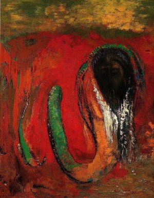 Onnes also known as Christ and the Serpent Oil painting by Odilon Redon