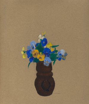 Pansies by Odilon Redon Oil Painting