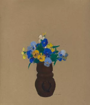Pansies by Odilon Redon Oil Painting