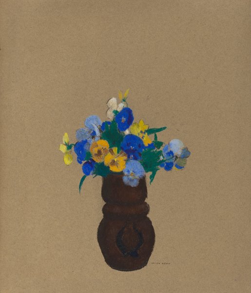 Pansies  by Odilon Redon - Hand-Painted Oil Painting Reproduction