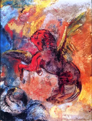 Pegasus and the Hydra II painting by Odilon Redon