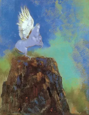 Pegasus painting by Odilon Redon