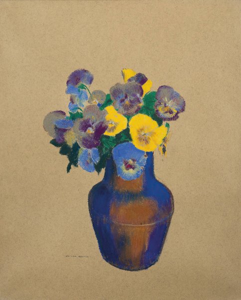 Main Product Photo of Pensees Painting by Odilon Redon
