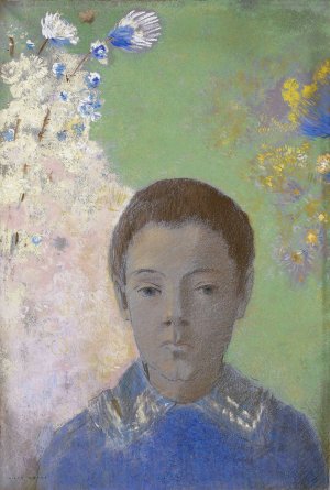Portrait of Ari Redon by Odilon Redon Oil Painting