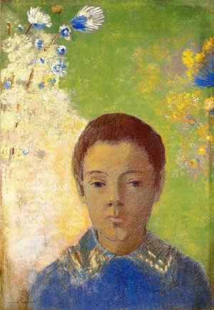 Portrait of Ari Redon by Odilon Redon Oil Painting