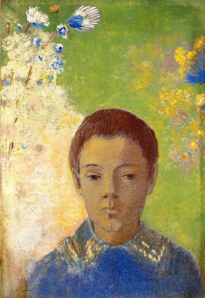 Portrait of Ari Redon by Odilon Redon - Hand-Painted Oil Painting Reproduction