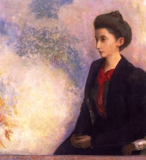 Portrait of Madame de Domecy II by Odilon Redon Oil Painting