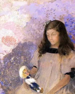 Portrait of Simone Fayet by Odilon Redon - Oil Painting Reproduction