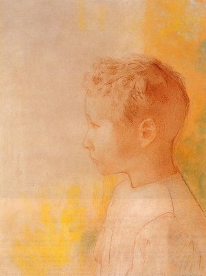 Portrait of the Son of Robert de Comecy Oil painting by Odilon Redon