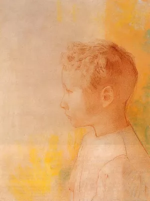 Portrait of the Son of Robert de Comecy by Odilon Redon - Oil Painting Reproduction