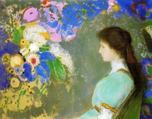 Portrait of Violette Heyman Oil painting by Odilon Redon