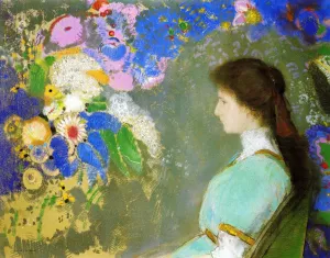 Portrait of Violette Heyman by Odilon Redon Oil Painting