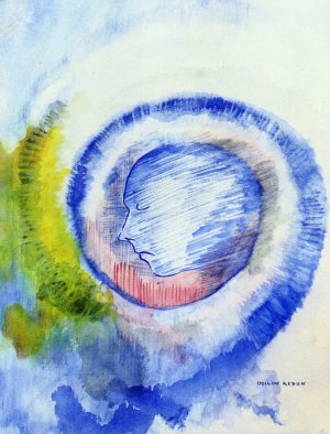 Profile Oil painting by Odilon Redon