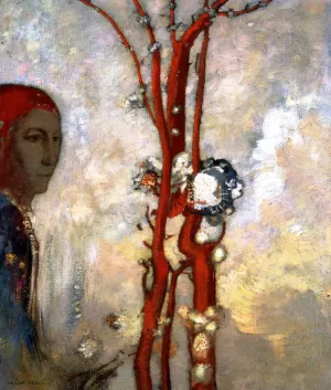 Red Bush by Odilon Redon Oil Painting