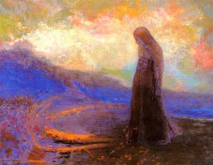 Reflection Oil painting by Odilon Redon