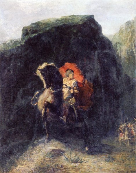 Roland at Roncevaux II by Odilon Redon - Hand-Painted Oil Painting Reproduction
