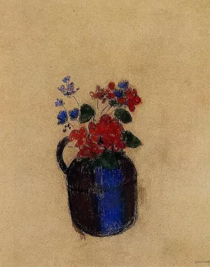 Small Bouquet in a Pitcher by Odilon Redon Oil Painting