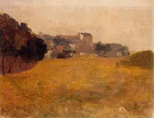Small Village in the Medoc by Odilon Redon - Oil Painting Reproduction