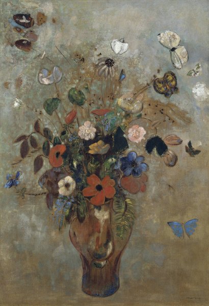 Main Product Photo of Still Life with Flowers  Painting by Odilon Redon