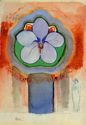 Strange Orchid painting by Odilon Redon