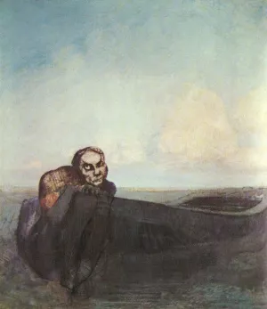 The Angel of Destiny Oil painting by Odilon Redon