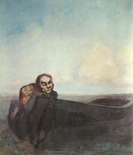 The Angel of Destiny by Odilon Redon - Hand-Painted Oil Painting Reproduction