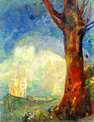 The Barque painting by Odilon Redon
