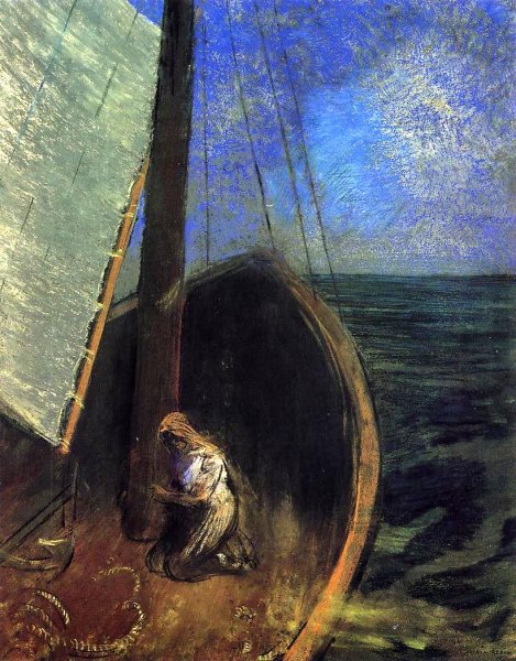 Main Product Photo of The Boat 2 Painting by Odilon Redon