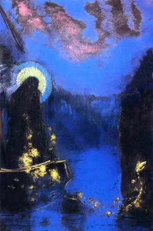 The Boat also known as Virgin with Corona by Odilon Redon - Oil Painting Reproduction