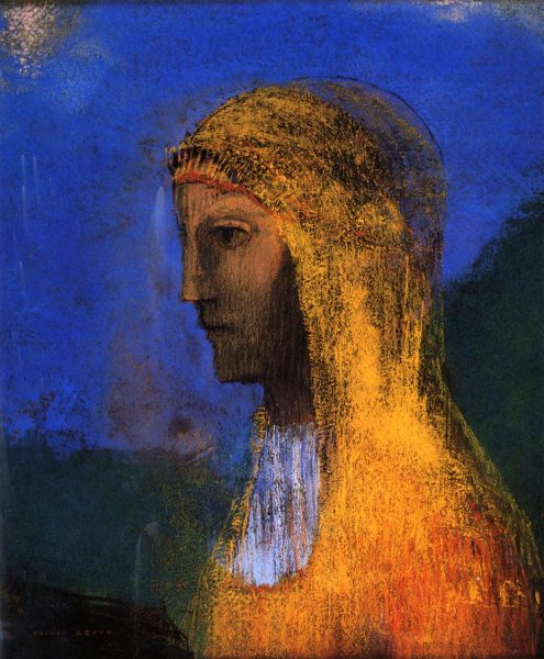 Main Product Photo of The Druidess Painting by Odilon Redon