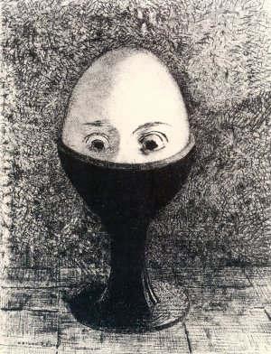 The Egg Oil painting by Odilon Redon