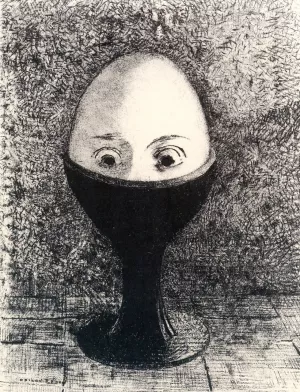 The Egg by Odilon Redon - Oil Painting Reproduction