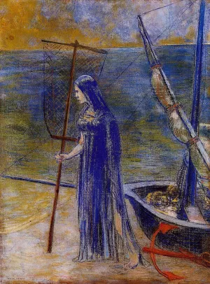The Fisherwoman by Odilon Redon Oil Painting