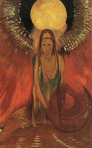 The Flame also known as Goddess of Fire by Odilon Redon Oil Painting