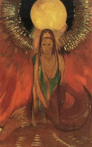 The Flame also known as Goddess of Fire by Odilon Redon - Oil Painting Reproduction