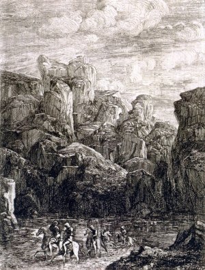 The Ford: Landscape with Horsemen