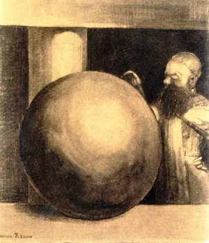 The Metal Ball also known as The Prisoner by Odilon Redon - Oil Painting Reproduction