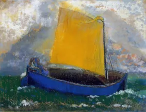 The Mysterious Boat Oil painting by Odilon Redon
