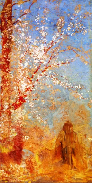 The Red Tree by Odilon Redon Oil Painting