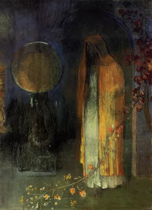 The Yellow Cape Oil painting by Odilon Redon