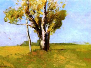 Trees by Odilon Redon Oil Painting