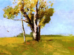 Trees by Odilon Redon Oil Painting