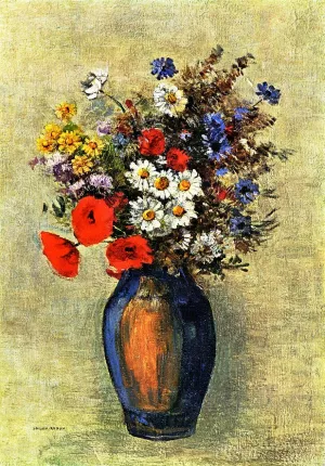 Vase of Flowers 10 by Odilon Redon - Oil Painting Reproduction
