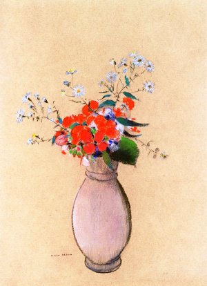 Vase of Flowers 12 by Odilon Redon Oil Painting