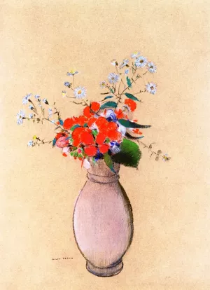 Vase of Flowers 12 by Odilon Redon Oil Painting