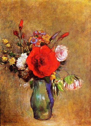 Vase of Flowers 3 by Odilon Redon Oil Painting