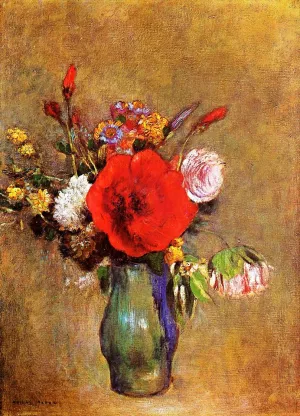 Vase of Flowers 3 by Odilon Redon Oil Painting