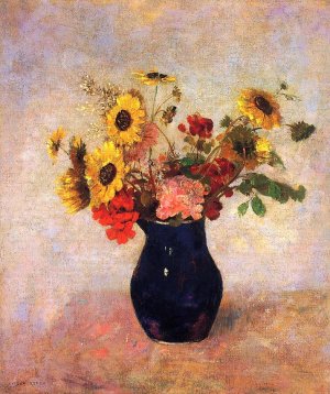 Vase of Flowers 5 by Odilon Redon Oil Painting