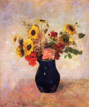 Vase of Flowers 5 by Odilon Redon Oil Painting