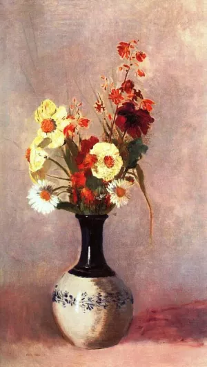 Vase of Flowers 6 by Odilon Redon Oil Painting